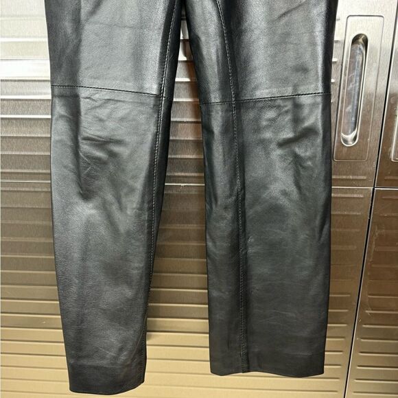 Maybe.com Argentina Black Genuine Leather Pants 6 - Picture 7 of 10